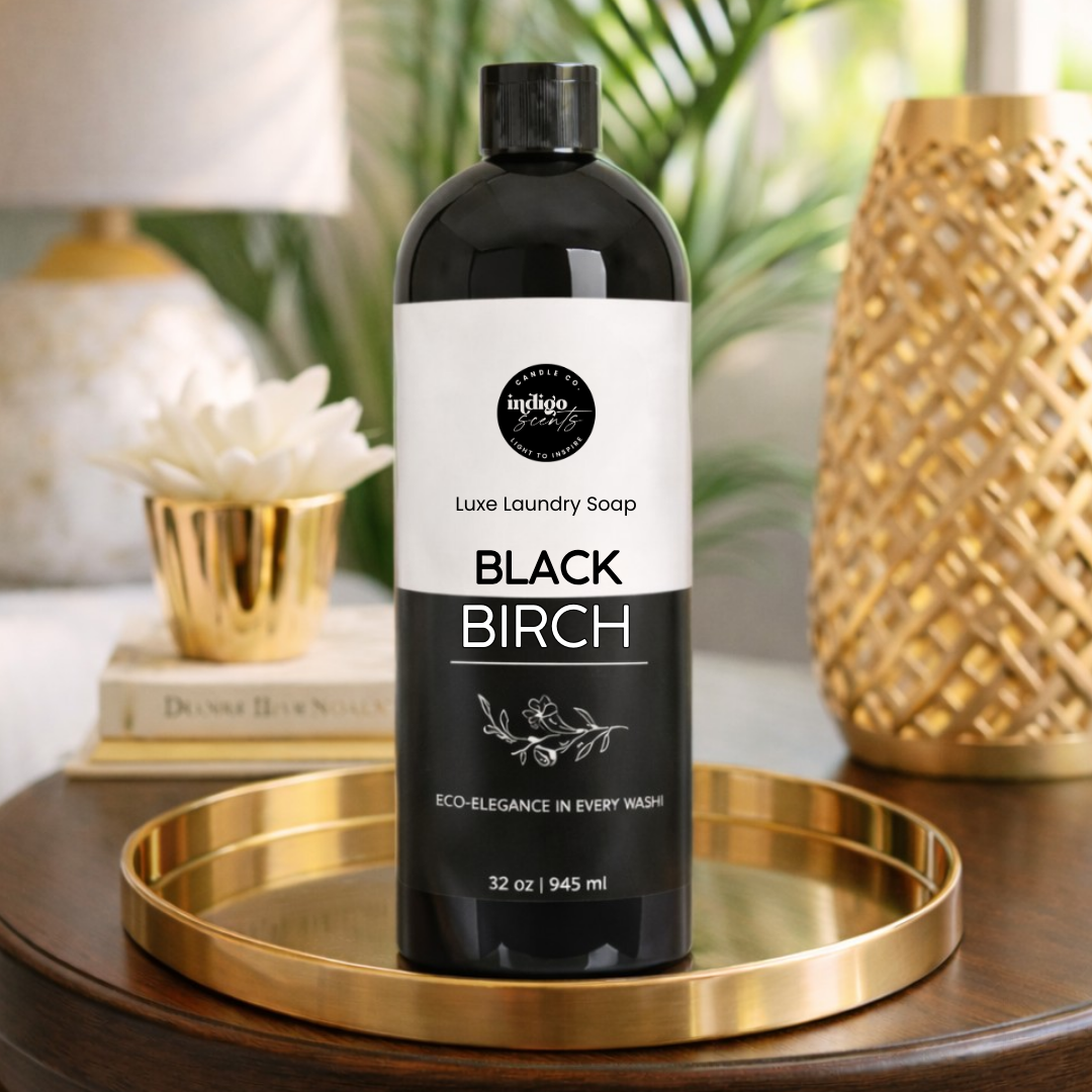 Indigo Scents Black Birch Vloeibaar wasmiddel: Zwarte berk / 32 oz